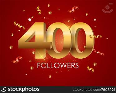 400 Followers Background Template Vector Illustration EPS10. 400 Followers Background Template Vector Illustration