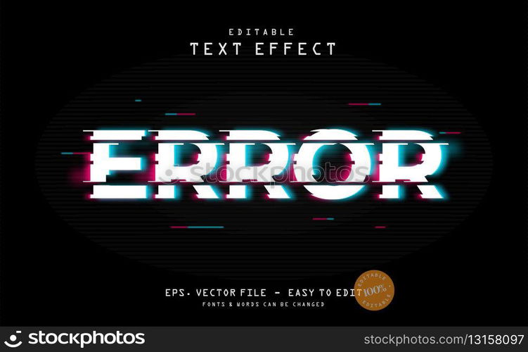 404 error editable text effect