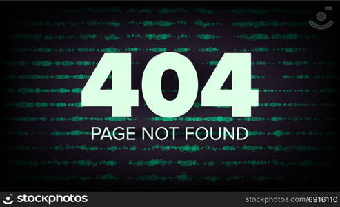 404 Error Vector. Page Not Found. Computer Web Page Failure Concept Illustration.. 404 Error Vector. Error 404 Page Not Found Creative Template. Problem Disconnect Concept Illustration.