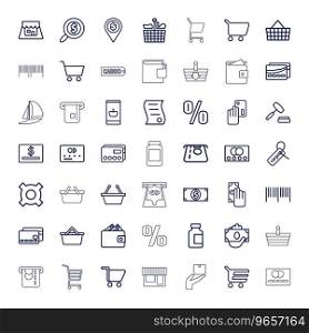 49 commerce icons Royalty Free Vector Image