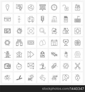 49 Editable Vector Line Icons and Modern Symbols of timer, watch, mouse, time, education Vector Illustration