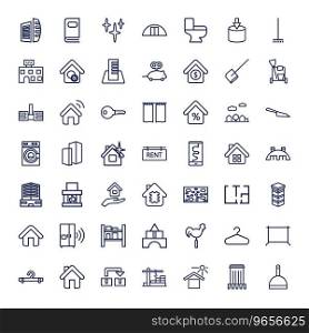 49 house icons Royalty Free Vector Image