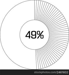 49 % pie chart percentage infographic round pie chart percentage