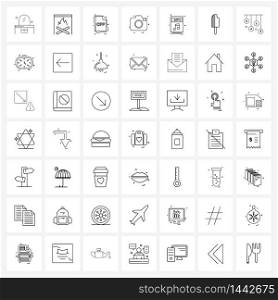 49 Universal Line Icon Pixel Perfect Symbols of photography, camera, flame, cpu, file type Vector Illustration