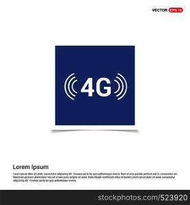 4G connection icon - Blue photo Frame