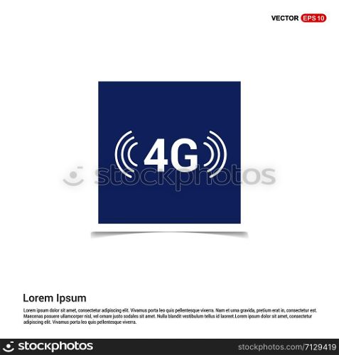 4G Icon - Blue photo Frame