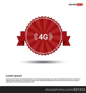 4G Icon - Red Ribbon banner