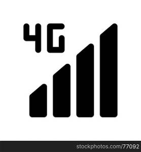 4g signal, icon on isolated background