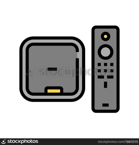 4k streaming player color icon vector. 4k streaming player sign. isolated symbol illustration. 4k streaming player color icon vector illustration