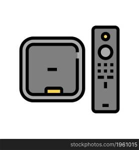 4k streaming player color icon vector. 4k streaming player sign. isolated symbol illustration. 4k streaming player color icon vector illustration