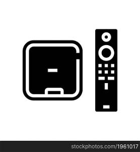 4k streaming player glyph icon vector. 4k streaming player sign. isolated contour symbol black illustration. 4k streaming player glyph icon vector illustration