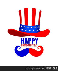 4th of July celebration patriotic hat icon. American Independence Day Celebration. Illustration.