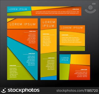 5 Most popular banner templates with modern abstract design. 5 Banner Templates