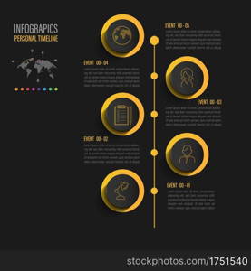 5 partition Color gradient chart origami paper color info-graphic template for diagram presentation chart and business concept with 5 element options