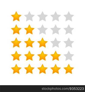 5 star rating icon vector. Rate vote like ranking symbol.. 5 star rating icon vector. Rate vote like ranking symbol