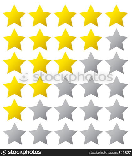 5 star rating. Vector illustration eps10. Isolated badge for website or app - stock infographics