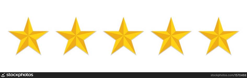 5 stars rating flat icon. Yellow like sign feedback customer of evaluation quality. Five star hotel logo. Satisfaction rank of service. Positive opinion icon. vector. 5 stars rating flat icon. Yellow like sign feedback customer of evaluation quality. Five star hotel logo. Satisfaction rank of service. Positive opinion icon. vector.