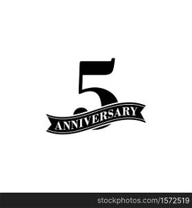 5 Years Anniversary Celebration Vector Logo Design Template
