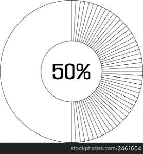 50 % pie chart percentage infographic round pie chart percentage