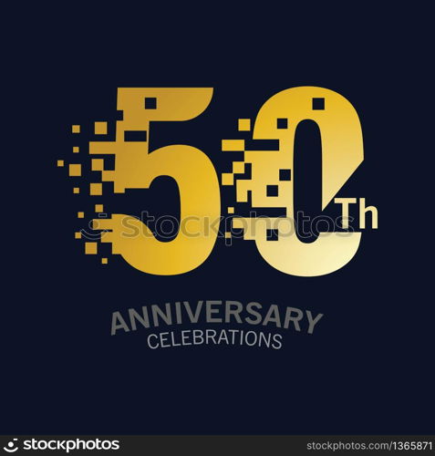 50 Year Anniversary logo template. Design Vector template for celebration