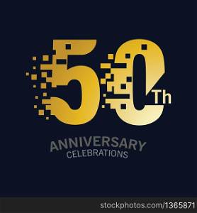 50 Year Anniversary logo template. Design Vector template for celebration