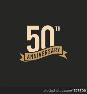 50 Years Anniversary Celebration Icon Vector Logo Design Template