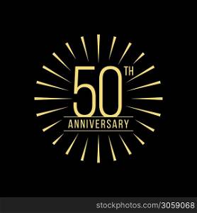 50 Years Anniversary Celebration Vector Logo Design Template