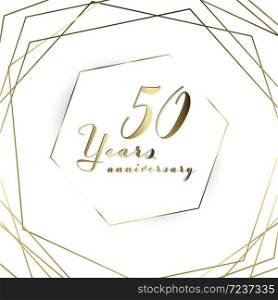 50 years golden anniversary card template - poster template of invitation card for event party . 50 years anniversary card template