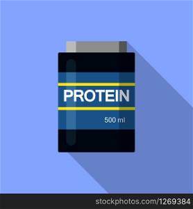500 ml protein icon. Flat illustration of 500 ml protein vector icon for web design. 500 ml protein icon, flat style