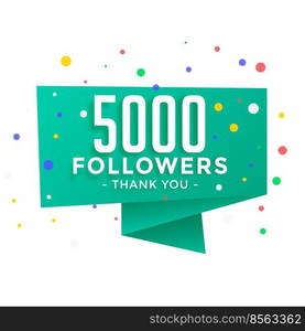 5000 social media followers thank you background template