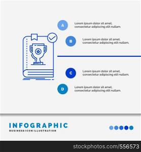 554, Book, dominion, leader, rule, rules Infographics Template for Website and Presentation. Line Blue icon infographic style vector illustration. Vector EPS10 Abstract Template background
