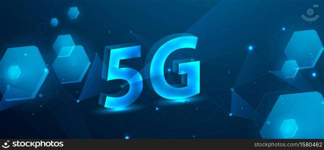 5G abstract technology communication concept vector background
