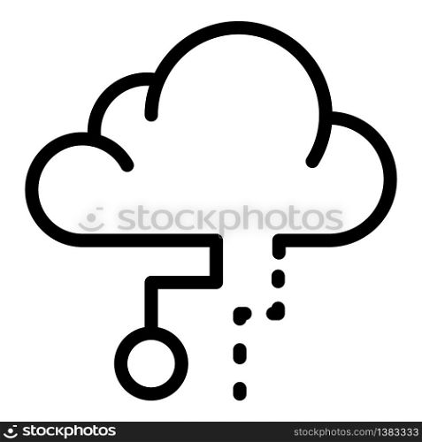 5G cloud technology icon. Outline 5G cloud technology vector icon for web design isolated on white background. 5G cloud technology icon, outline style