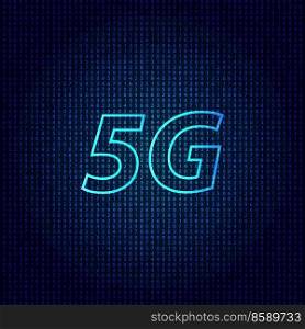 5G internet data transmission standard. Vector illustration .