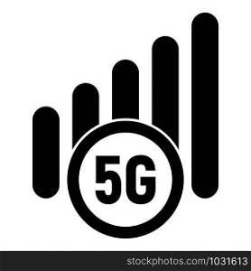 5g mobile icon. Simple illustration of 5g mobile vector icon for web design isolated on white background. 5g mobile icon, simple style