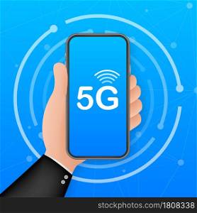 5G network wireless systems and internet. Communication network. Vector illustration. 5G network wireless systems and internet. Communication network. Vector illustration.
