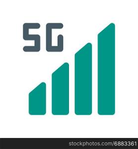 5g signal, icon on isolated background
