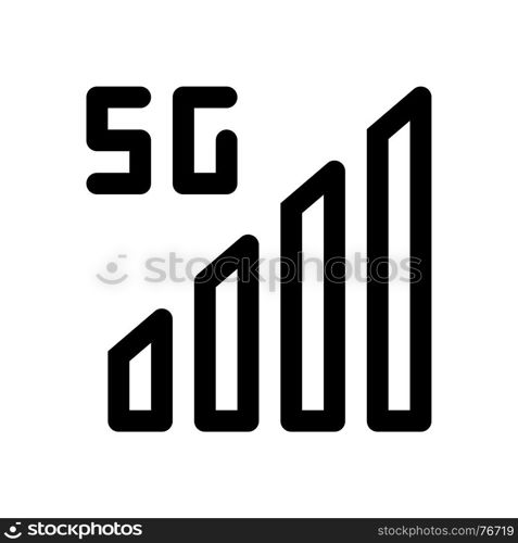 5g signal, icon on isolated background