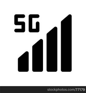 5g signal, icon on isolated background
