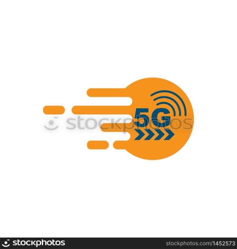 5g signal speed vector icon design template