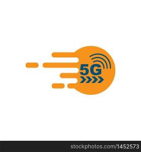 5g signal speed vector icon design template