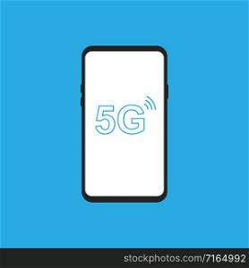 5g smartphone icon flat style. Vector eps10