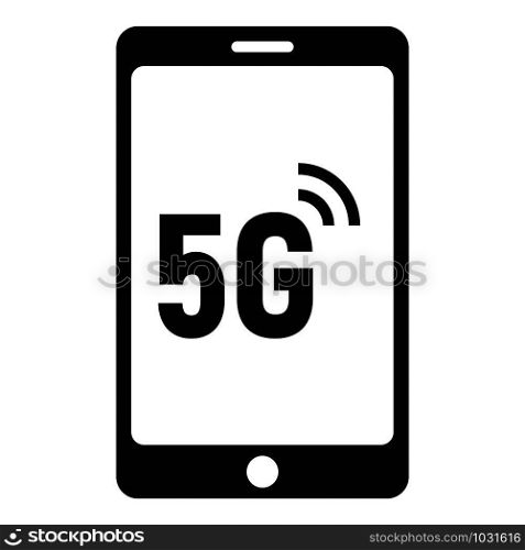 5g smartphone icon. Simple illustration of 5g smartphone vector icon for web design isolated on white background. 5g smartphone icon, simple style