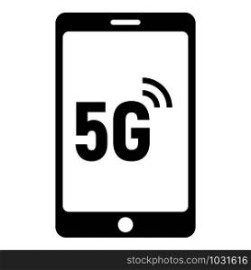 5g smartphone icon. Simple illustration of 5g smartphone vector icon for web design isolated on white background. 5g smartphone icon, simple style