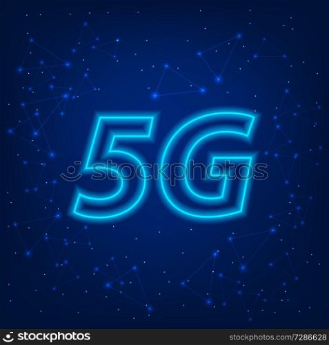 5G standard of modern Internet transmission technology. Vector illustration. 5G standard of modern Internet transmission technology.