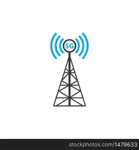 5g tower signal logo icon vector illustration design