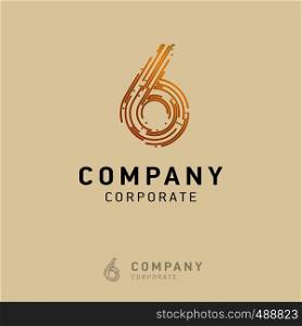 6 company logo design vector
