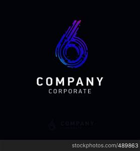 6 company logo design vector
