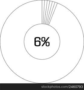 6 % pie chart percentage infographic round pie chart percentage
