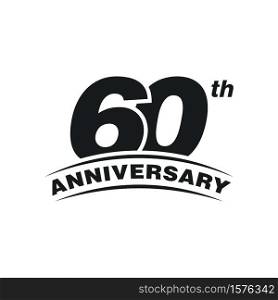 60th Years Anniversary Celebration Icon Vector Logo Design Template